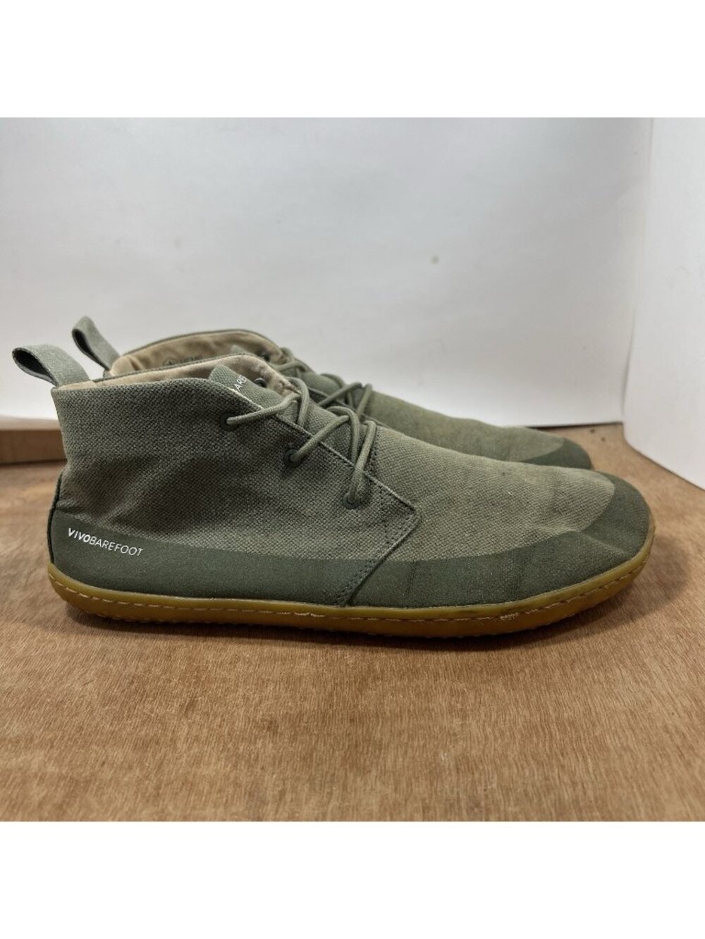 Vivobarefoot Gobi II Chukka Boots Green Canvas Shoes Mens Sz 43 US 10